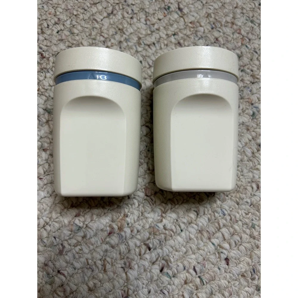 Vintage Tupperware Modular Mates Spice Shakers -‎ Set of Two Beige Cream